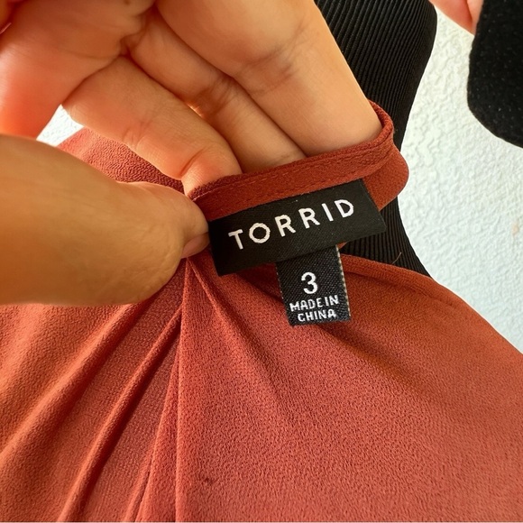 Torrid Rust Chiffon Smocked Tank Dress Brown 3X - Picture 5 of 5